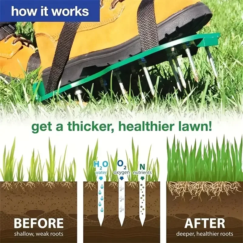 Gardening Tools For Weeds - Scarpe aeranti da giardino con punte,