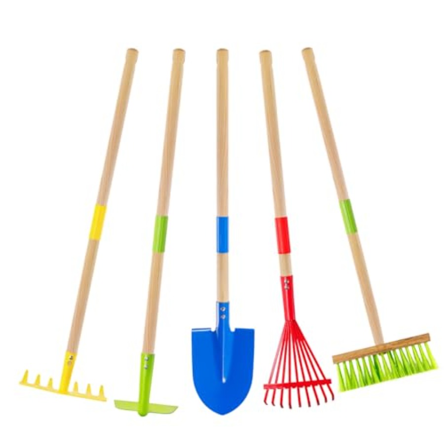 Gardening Tools Toddler - Set di Attrezzi da Giardino: Zappa,