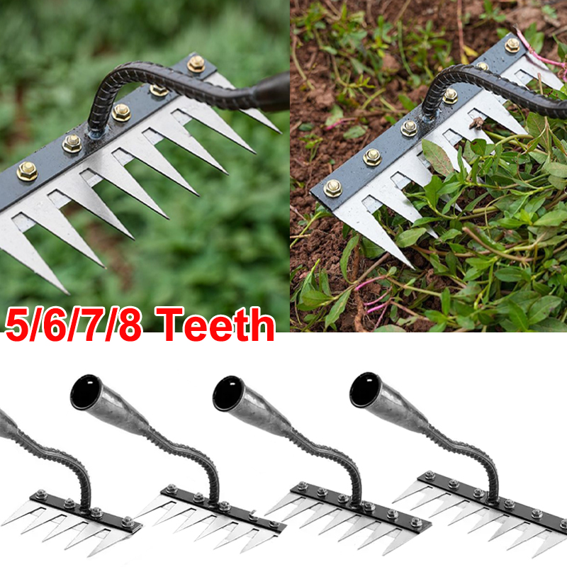 Gardening Tools For Weeds - 5/6/7/8 denti ferro giardinaggio zappa diserbo