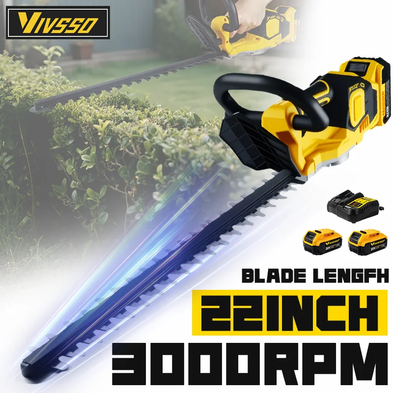 Gardening Tools For Weeds - VIVSSO Cordless Elettrico Tagliasiepi Tosaerba Per