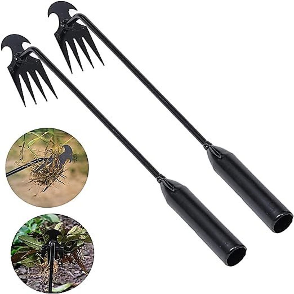 Gardening Tools For Weeds - 4 denti - Sarchiatore manuale multifunzionale