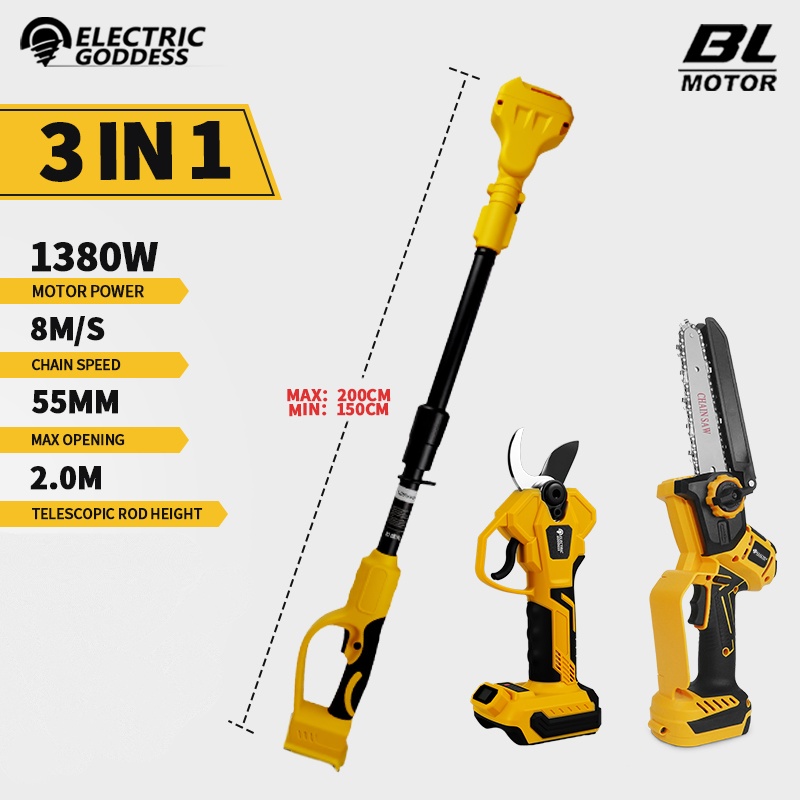 Gardening Tools Basic - Brushless 6 Pollici Motosega Elettrica Telescopica