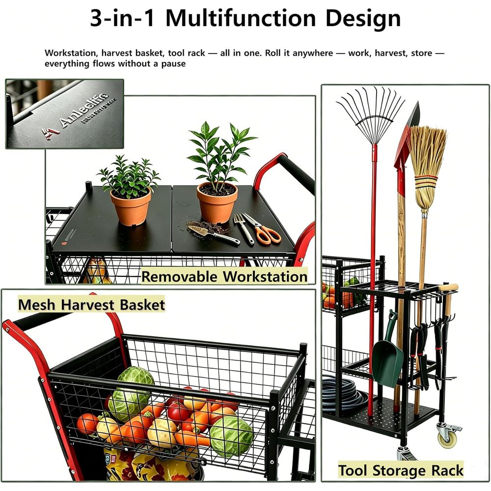 Carrello da Giardino 3-in-1 An - Gardening Tools Basket recensione e prezzo